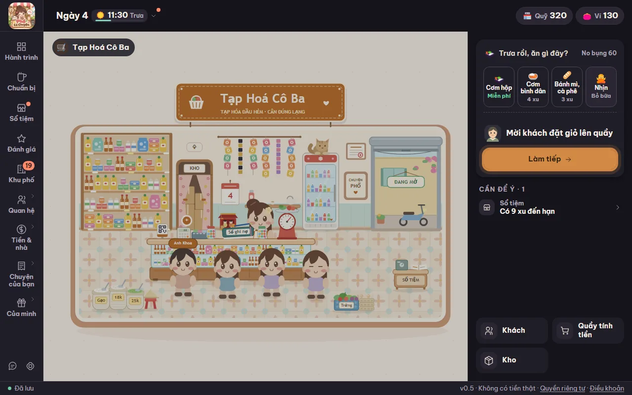 Giờ trưa ở Tạp Hóa Cô Ba