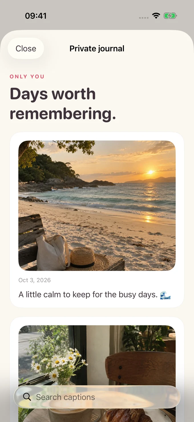 Your private photo journal
